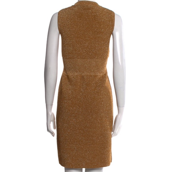 NWT Moschino Couture Gold & Brown Metallic Sweater & Dress Set - Size Small - Picture 5 of 6